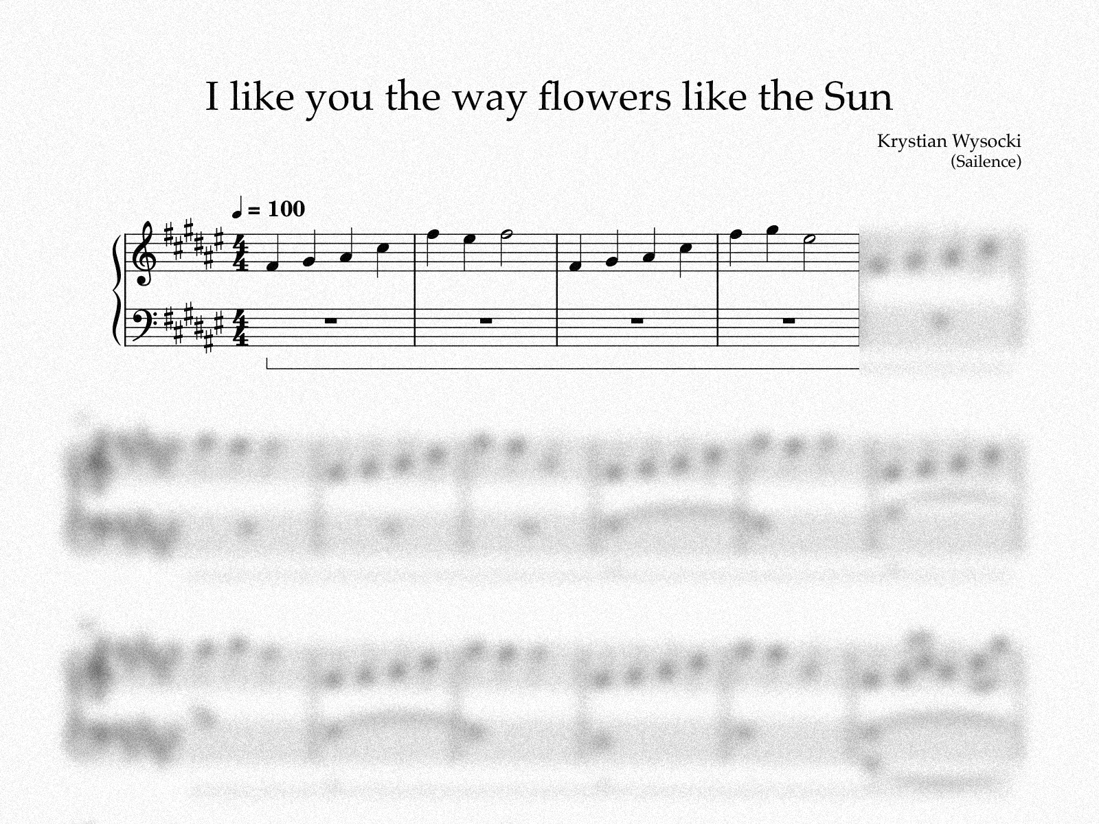 sheet photo_I like you the way flowers like the Sun