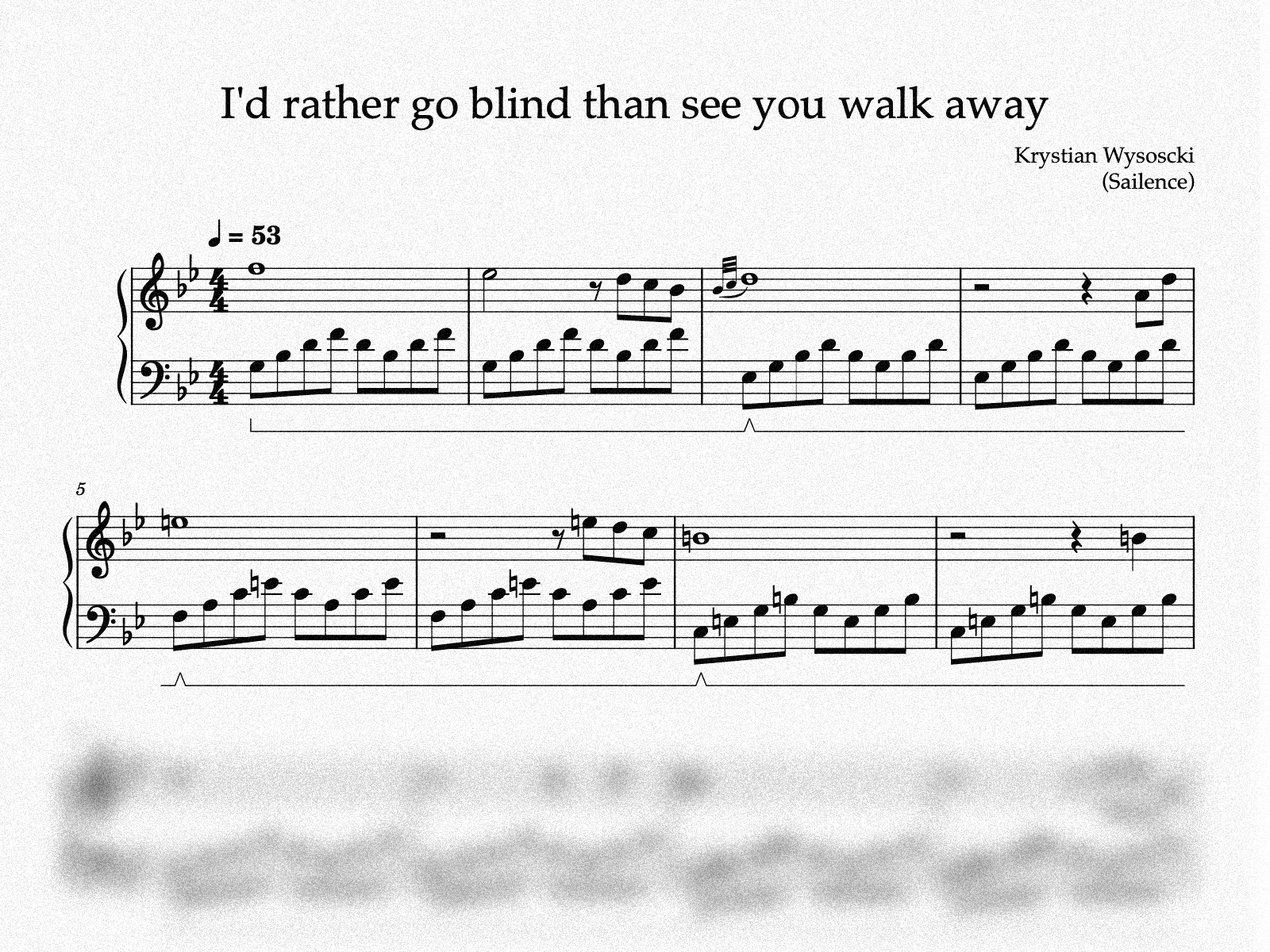 id rather go blind than see you walk away-sheet music-gfx