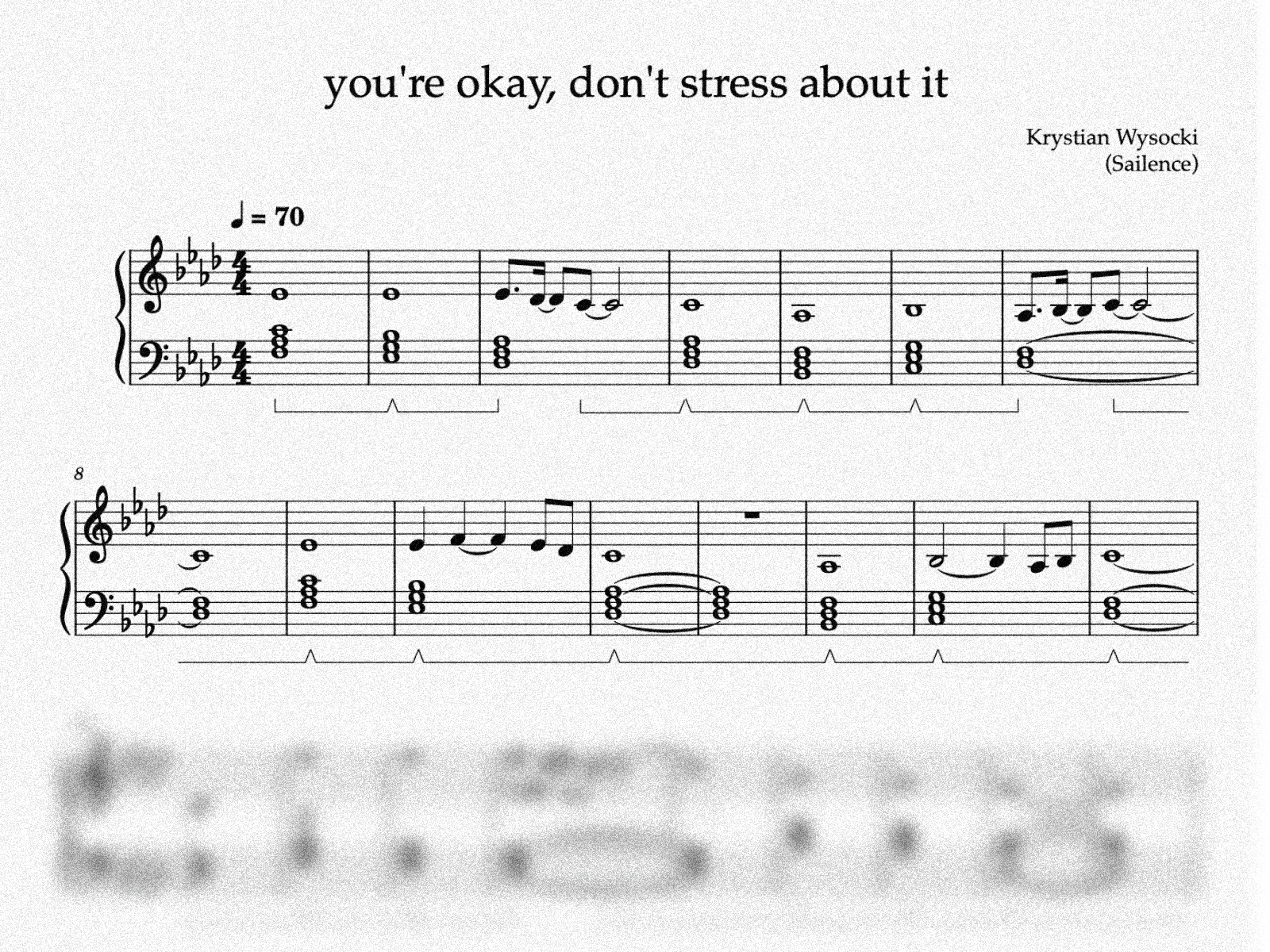 youre okay dont stress about it-sheet music-gfx